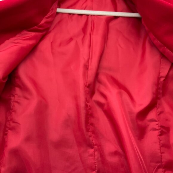 VTG Harvé Benard Med/Large Blazer Red Wool Cashmere Bl Single Button Old Money - Picture 5 of 12